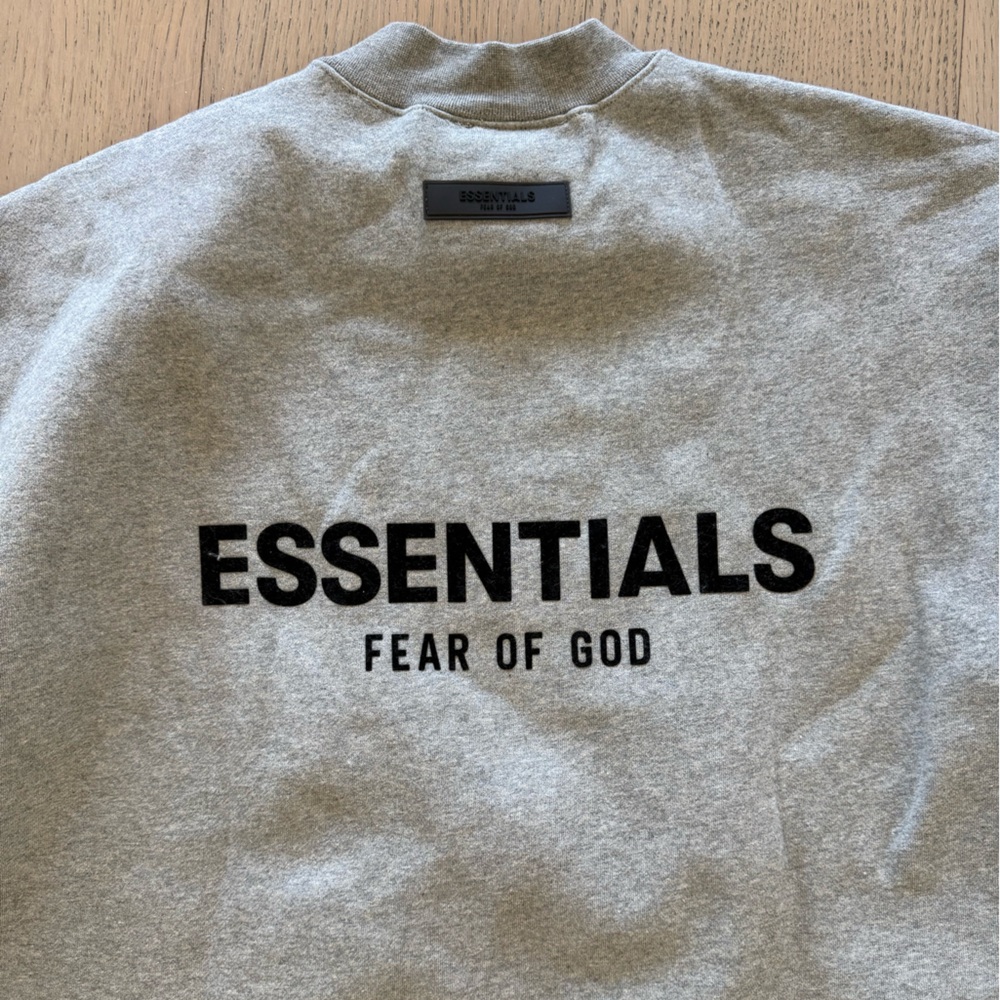 Fear of God Essentials Heather Gray Sweatshirt Long Sleeve